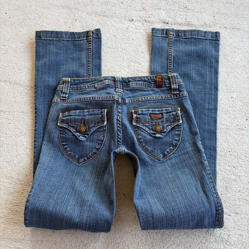 Zana Di Y2K Light Wash Flap Pocket Bootcut Denim Jeans Size 3